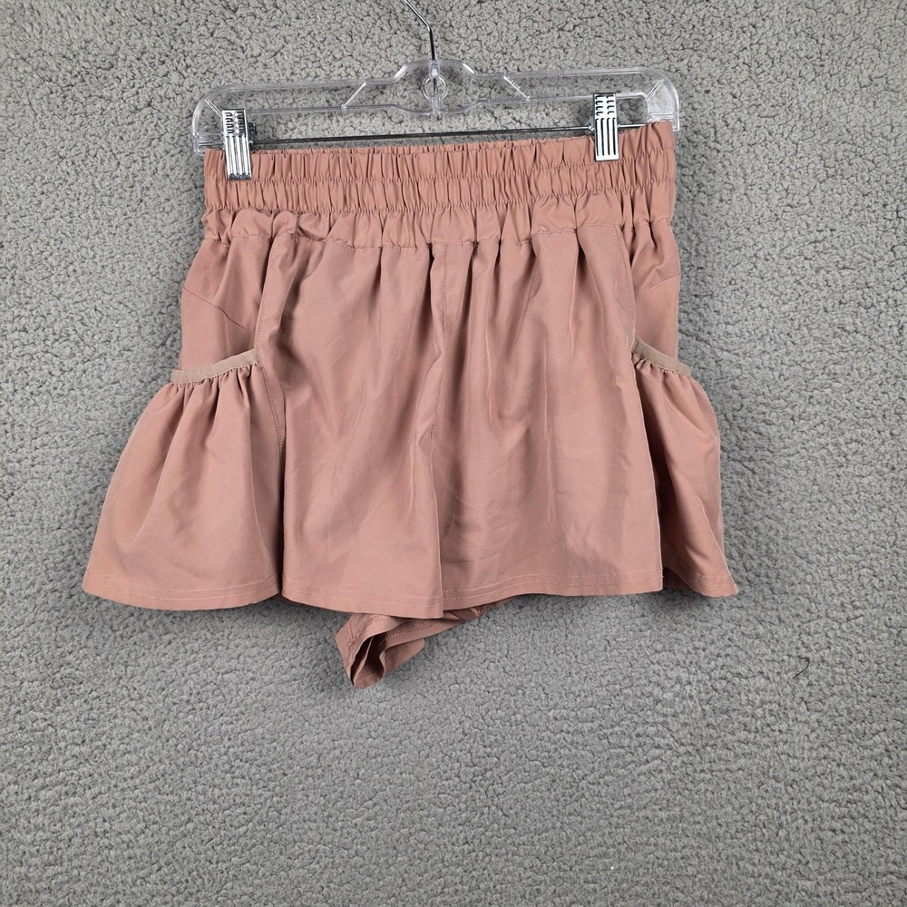 Love Tree Skort Womens Large Pink Ruffle Pocket Lined Elastic Waist Athletic
